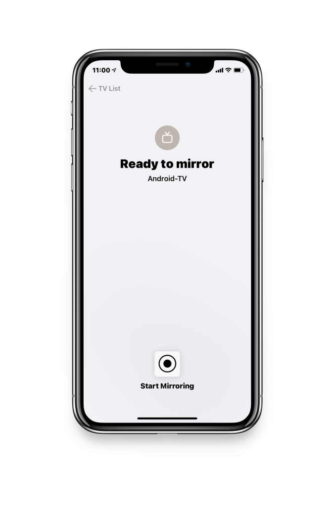 start mirroring to android tv