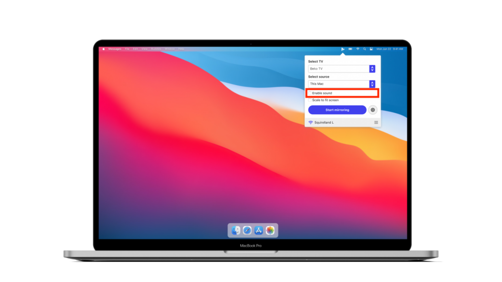 mirror from Mac to tv