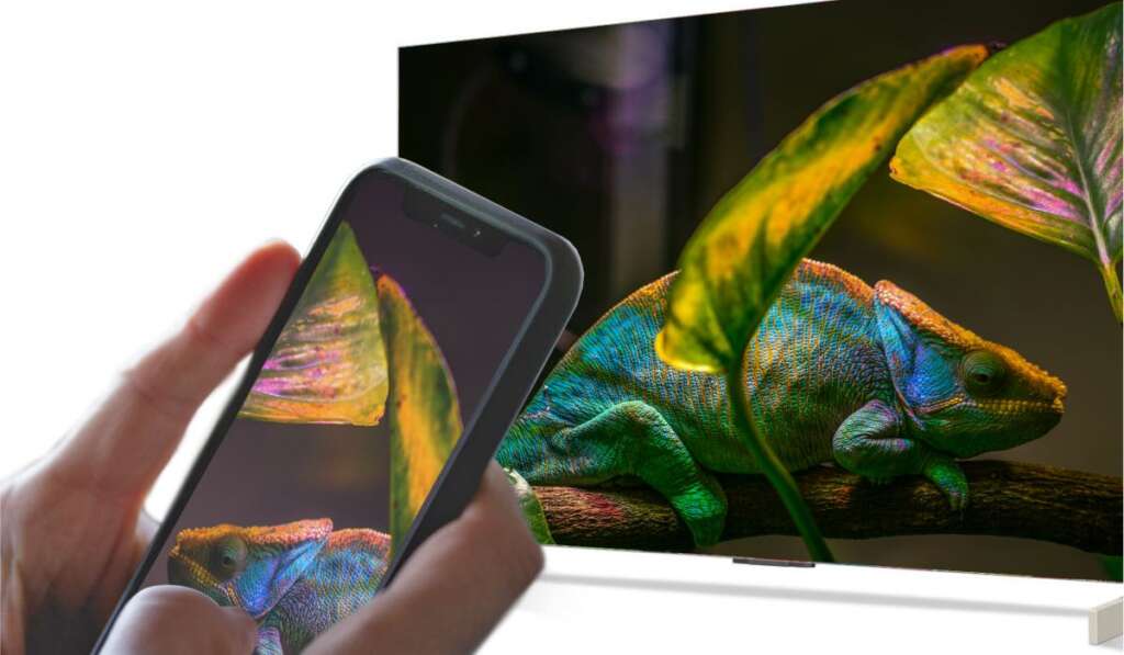 Casting image of leaves from phone to TV