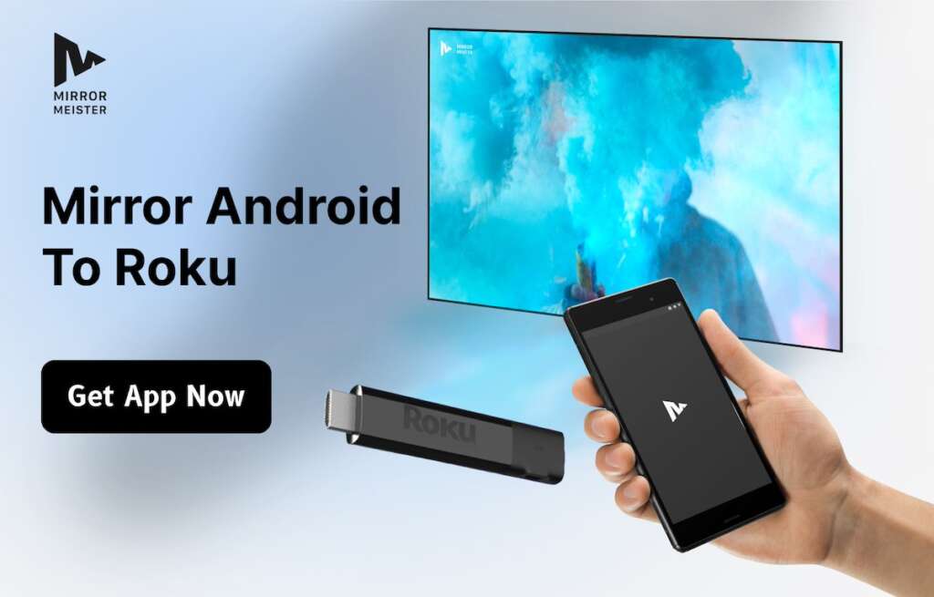 banner promoting MirrorMeister Roku Fork Android