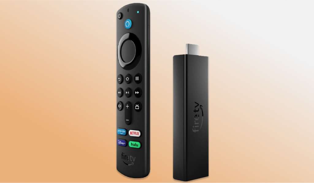 Amazon Firestick device and a Fire TV remote