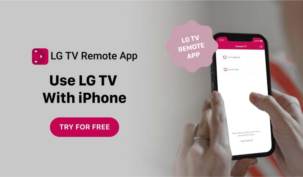 LG TV remote app iOS banner

